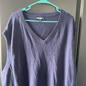 King Size 6xlt sweater vest blue